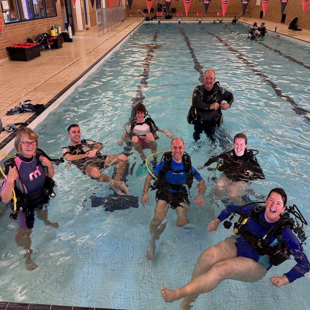 Happy divers