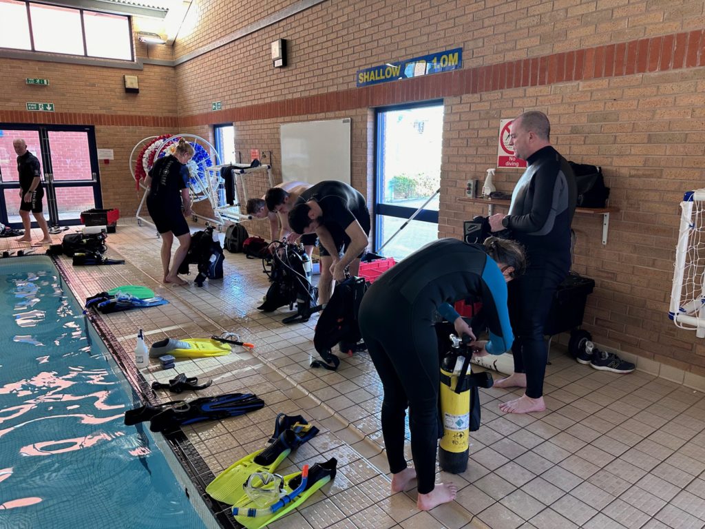 Happy divers